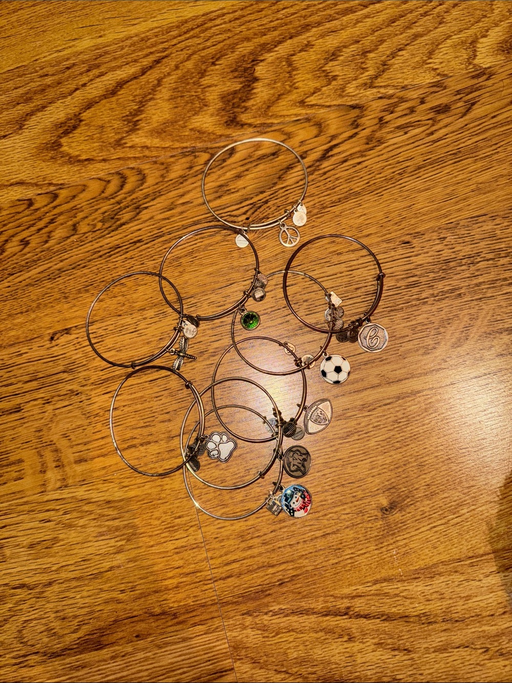 Assortment of Alex and Ani bracelets